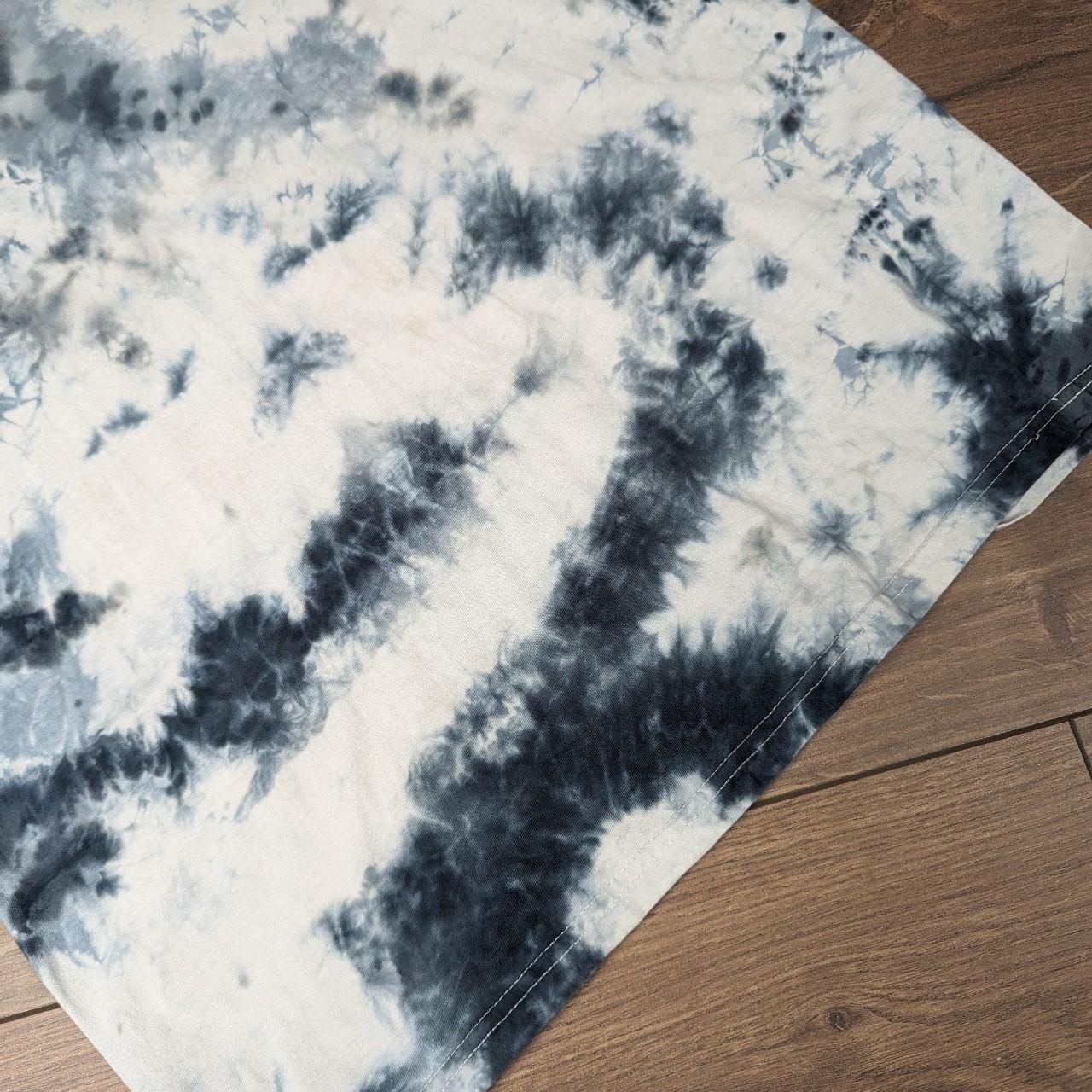 Vintage 00's Black Matter Tie Dye Grey Black White T-Shirt Men's L