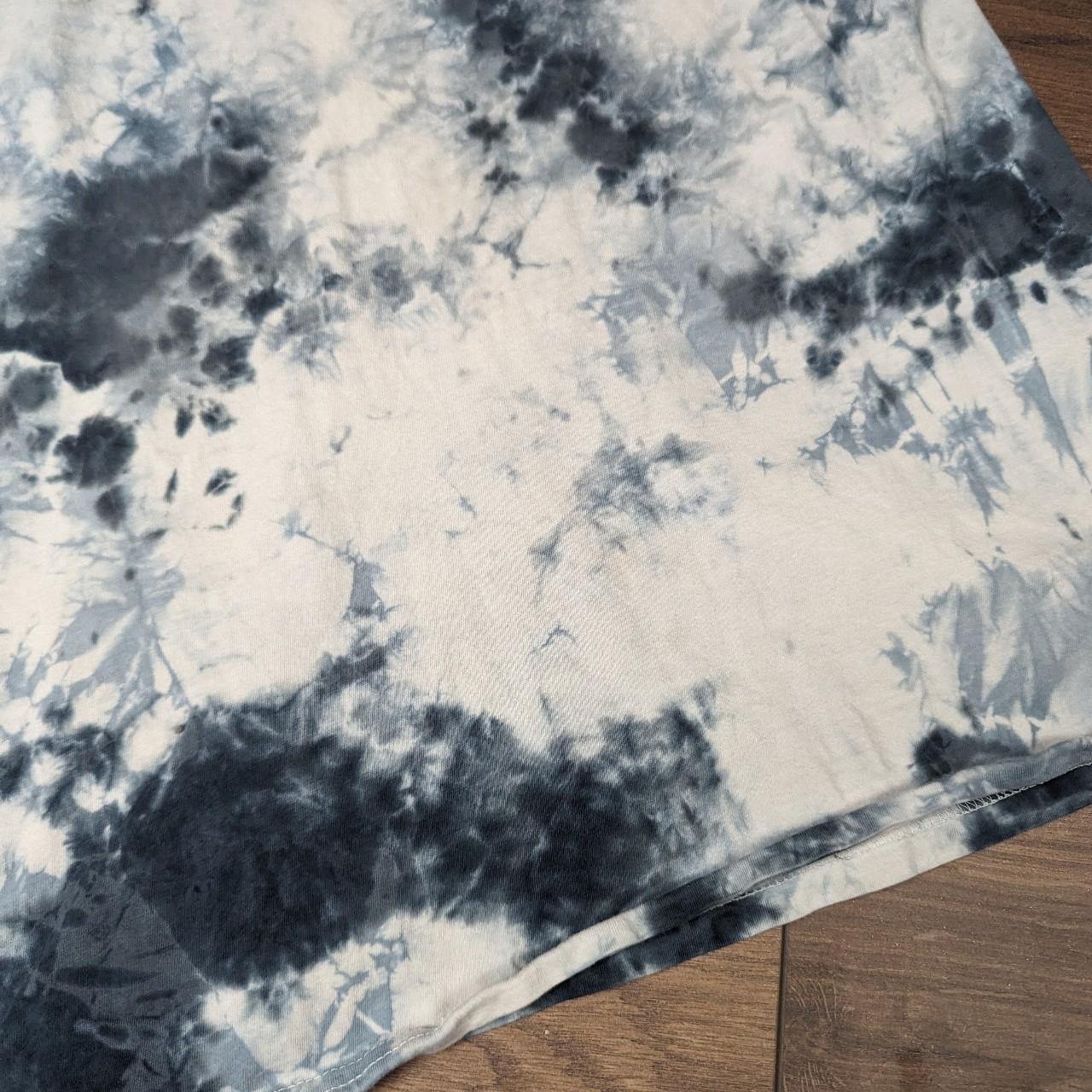 Vintage 00's Black Matter Tie Dye Grey Black White T-Shirt Men's L