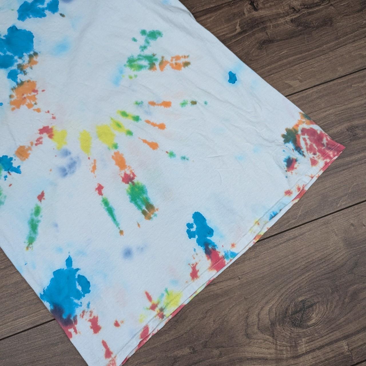 Vintage Fruit of the Loom Bright Multicoloured/White Tie Dye T-shirt Men's M