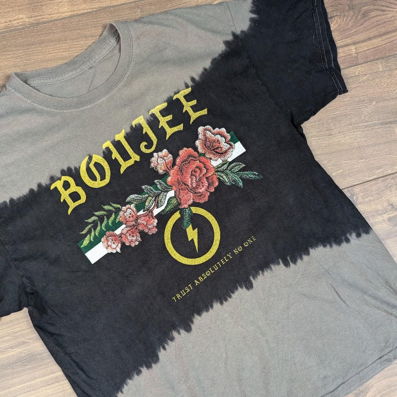 Grey/Black Vintage 00's Boujee Graphic T-Shirt Men's L Y2K