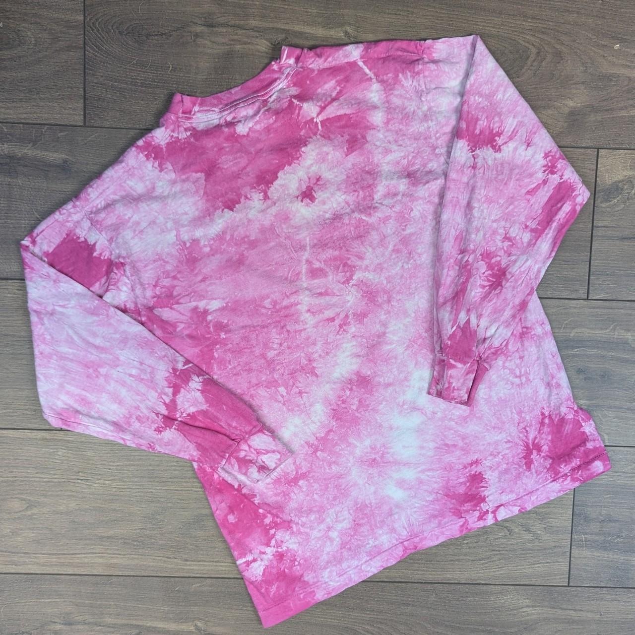 Vintage 90's Fruit of the Loom Pink Tie Dye Sweatshirt Women's L