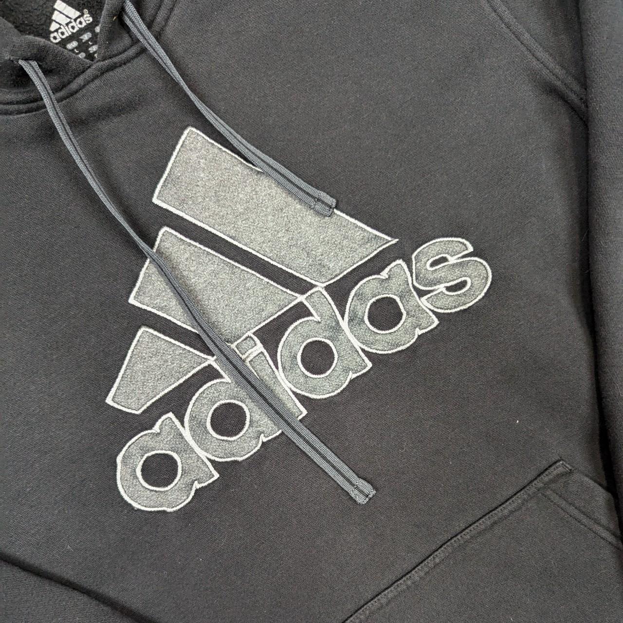 Black Adidas Spellout Hoodie Size L