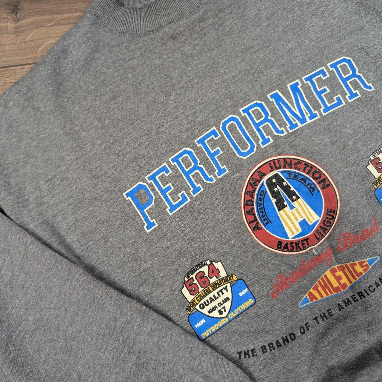 Vintage 80's Performer USA Graphic Sweatshirt Jumper Men's L/XL
