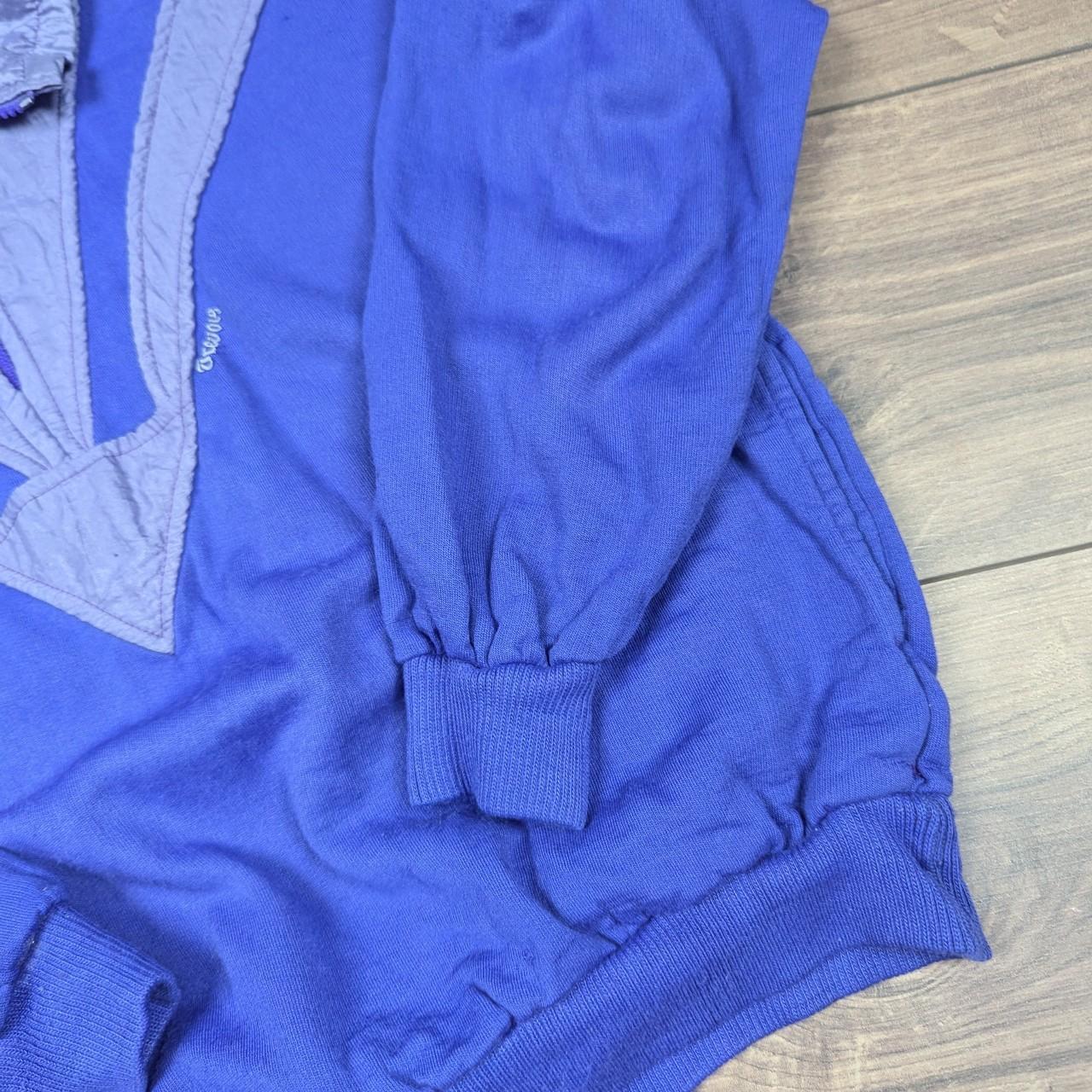 Vintage 1980's Retro Purple Quarter Zip Sweatshirt Jumper