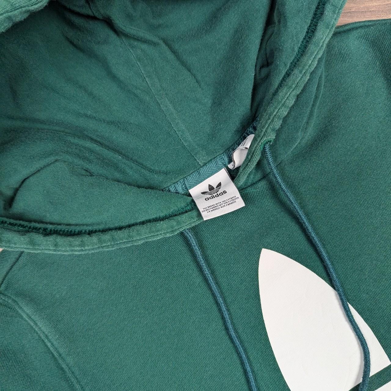 Green Adidas Trefoil Spellout Hoodie UK10/S