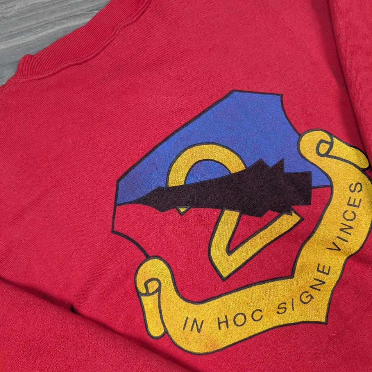 Vintage 1980's Latin Red Graphic Sweatshirt Jumper