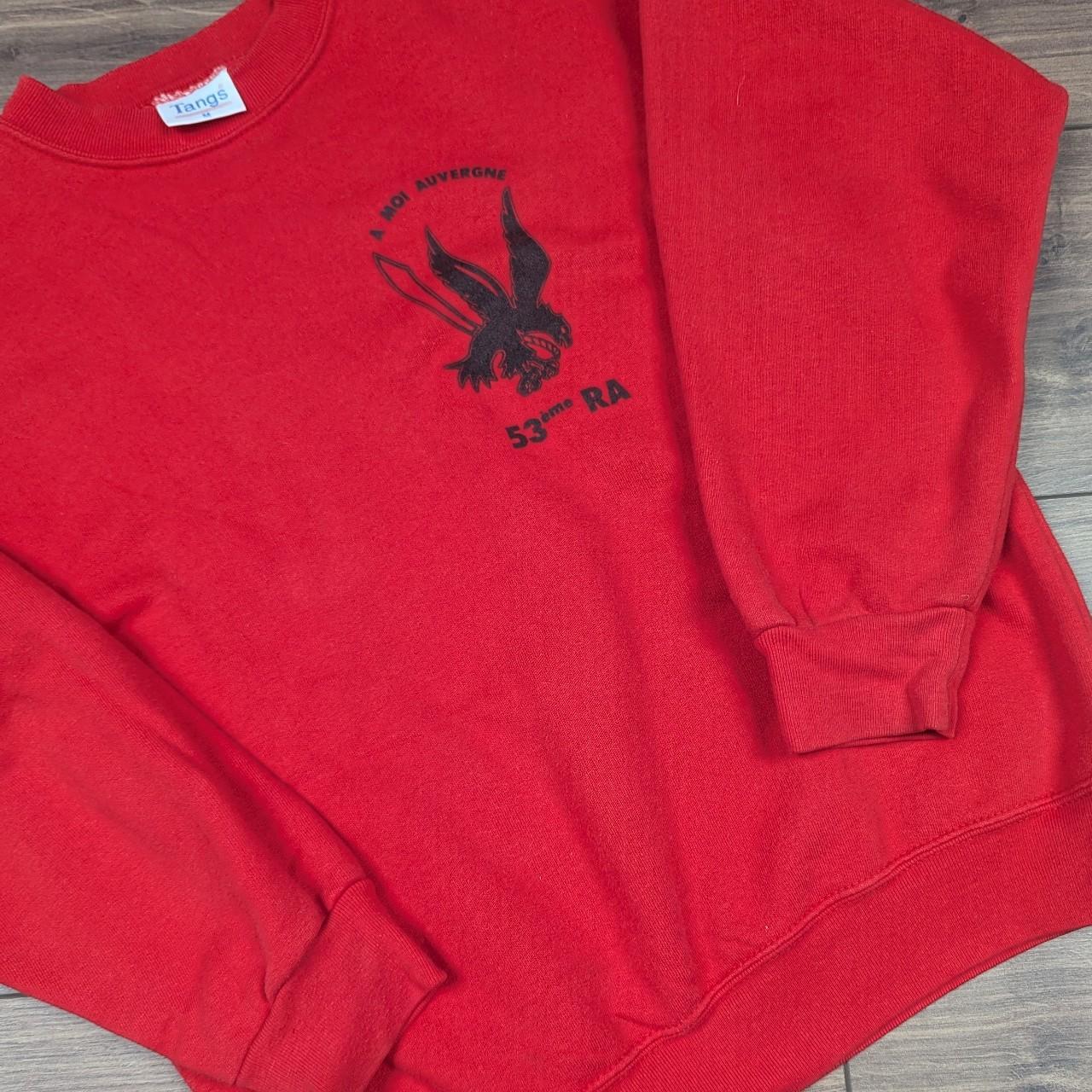 Vintage 1980's Latin Red Graphic Sweatshirt Jumper