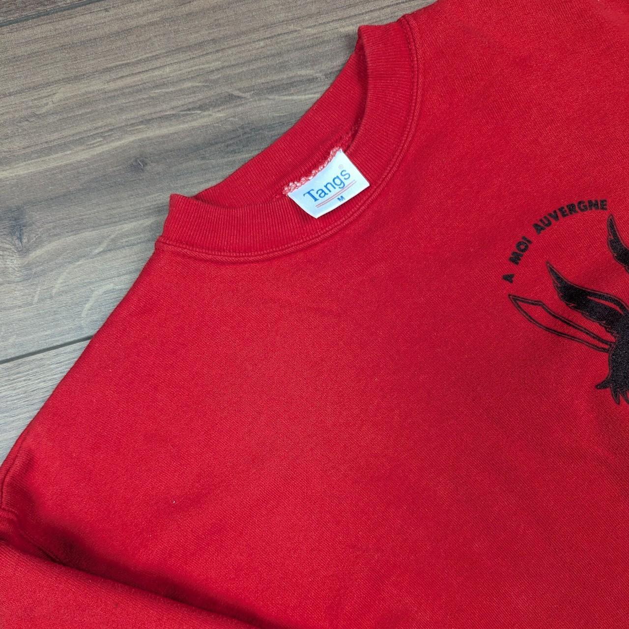 Vintage 1980's Latin Red Graphic Sweatshirt Jumper