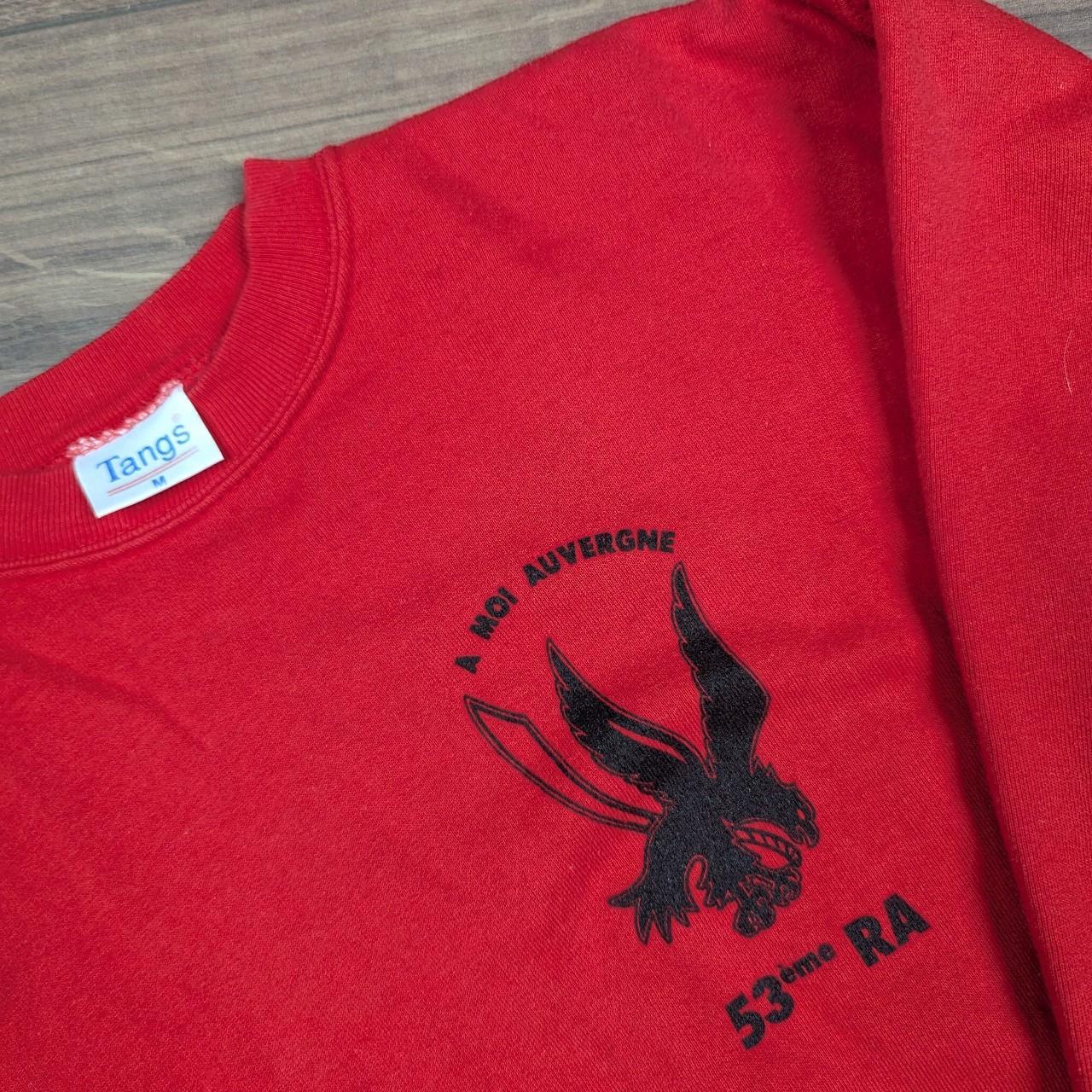 Vintage 1980's Latin Red Graphic Sweatshirt Jumper