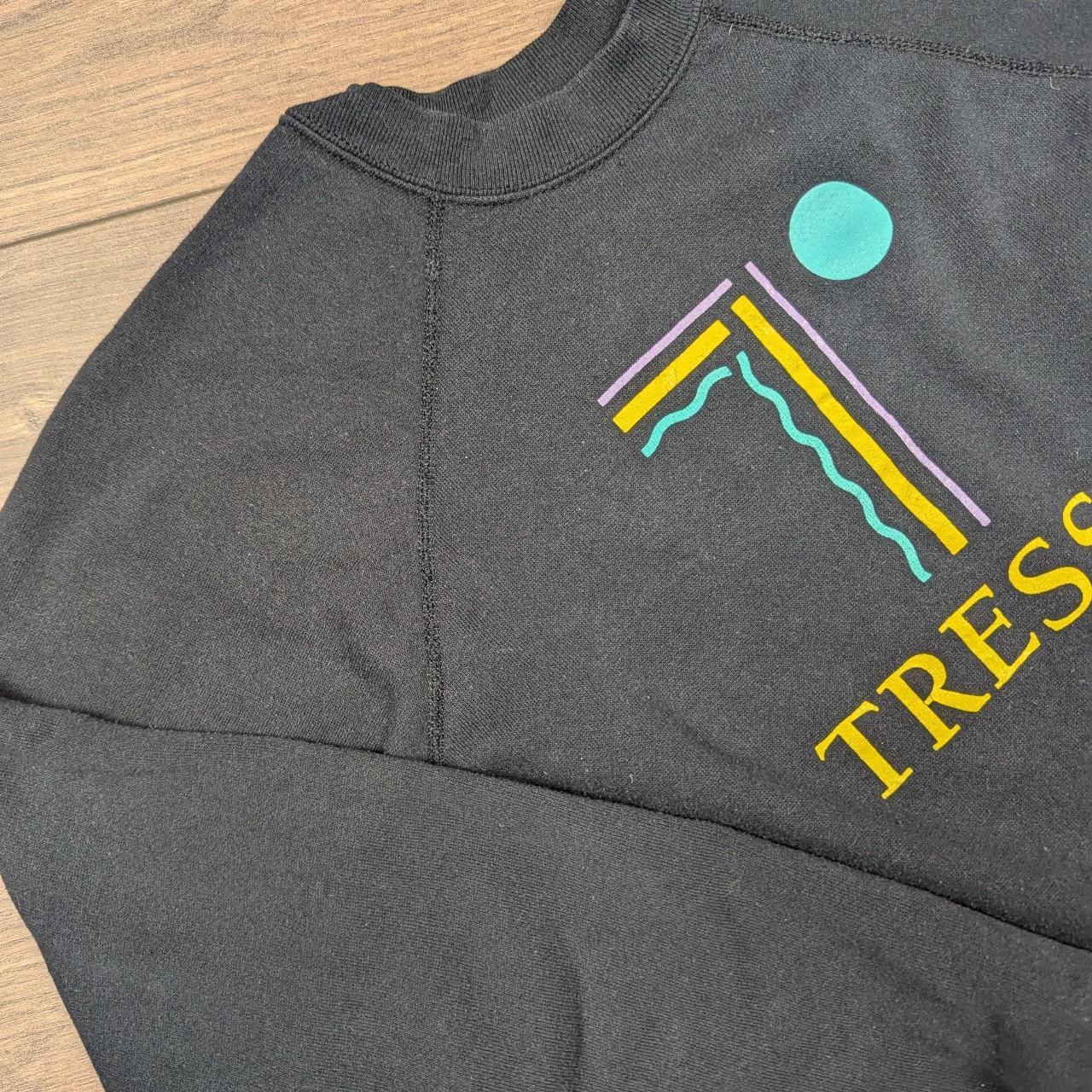 Vintage 1980's Black Modern Art Graphic Tressa Sweatshirt Jumper