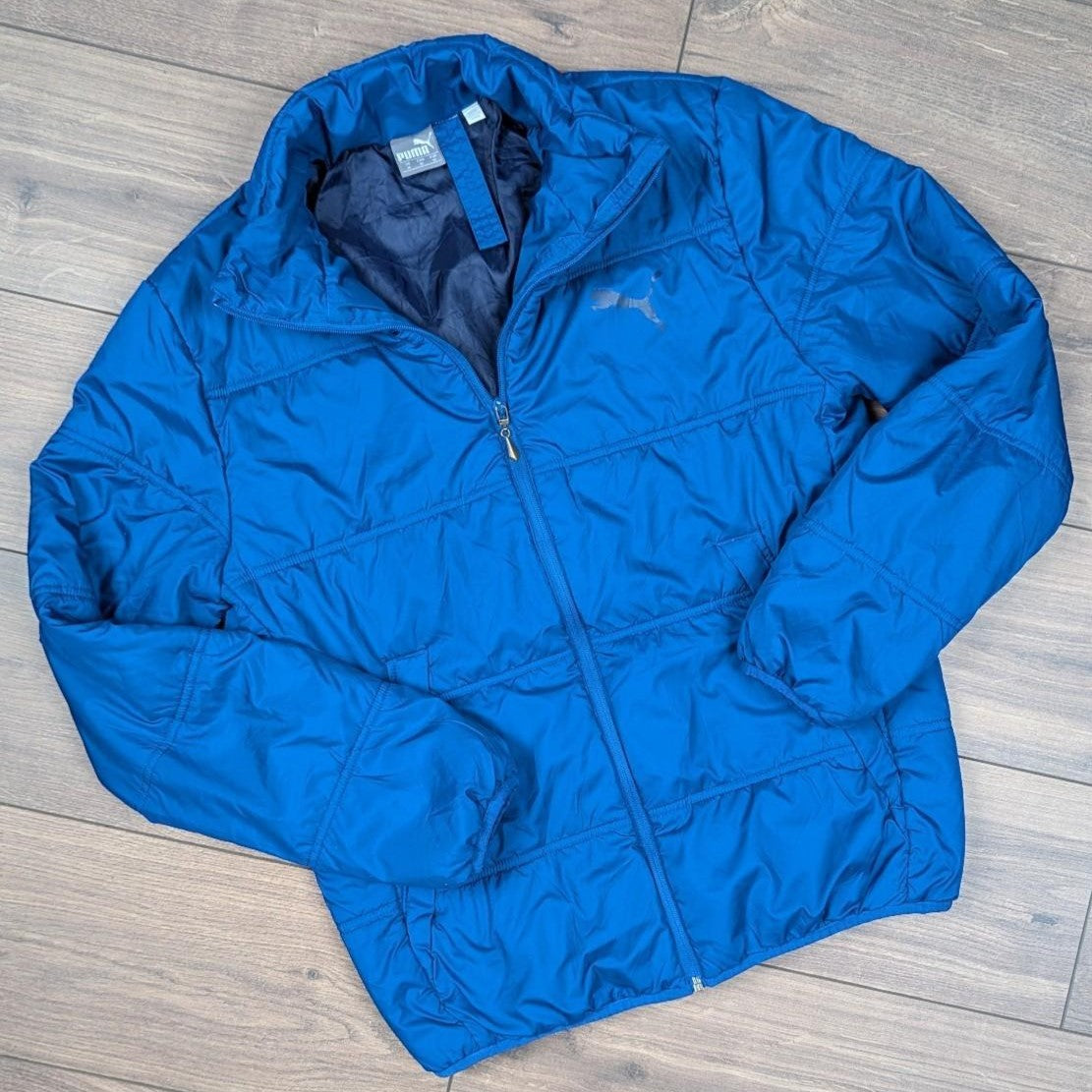 Blue Puma Puffer Jacket Coat Men's M