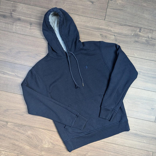 Navy Vintage Champion Logo Hoodie Men's S