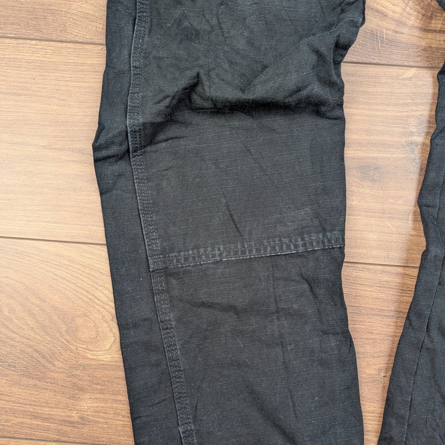 Black Wrangler Riggs Workwear Straight Leg Cargo Carpenter Jeans W30 L32