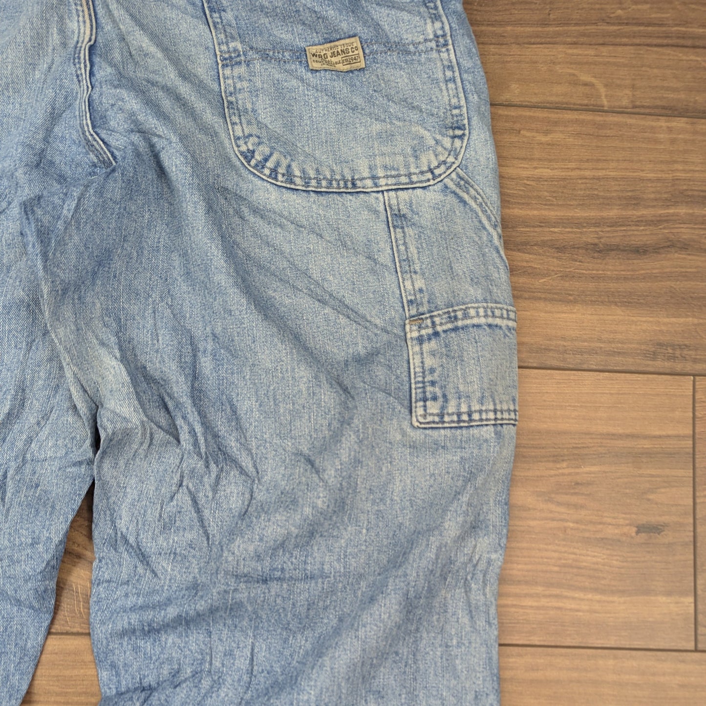 Wrangler Blue Vintage Carpenter Baggy Jeans Hip Hop Y2K W36 L32