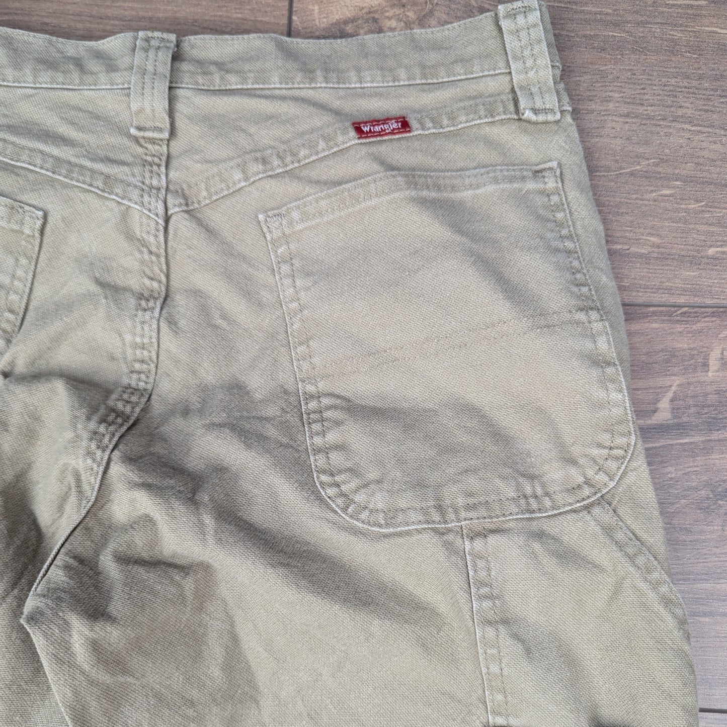 Brown Vintage Wrangler Straight Leg Carpenter Cargo Jeans Trousers W30 L32