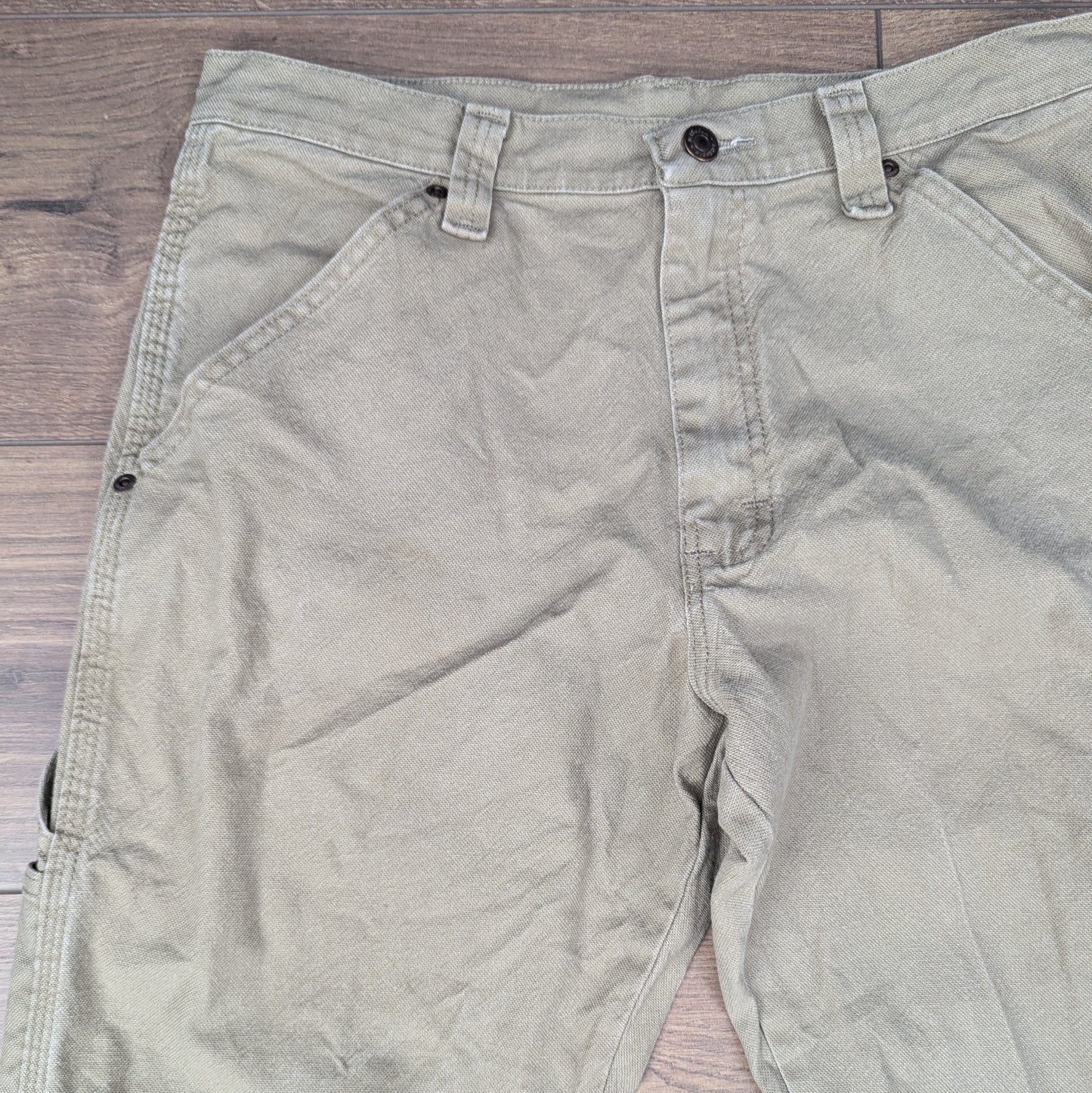 Brown Vintage Wrangler Straight Leg Carpenter Cargo Jeans Trousers W30 L32