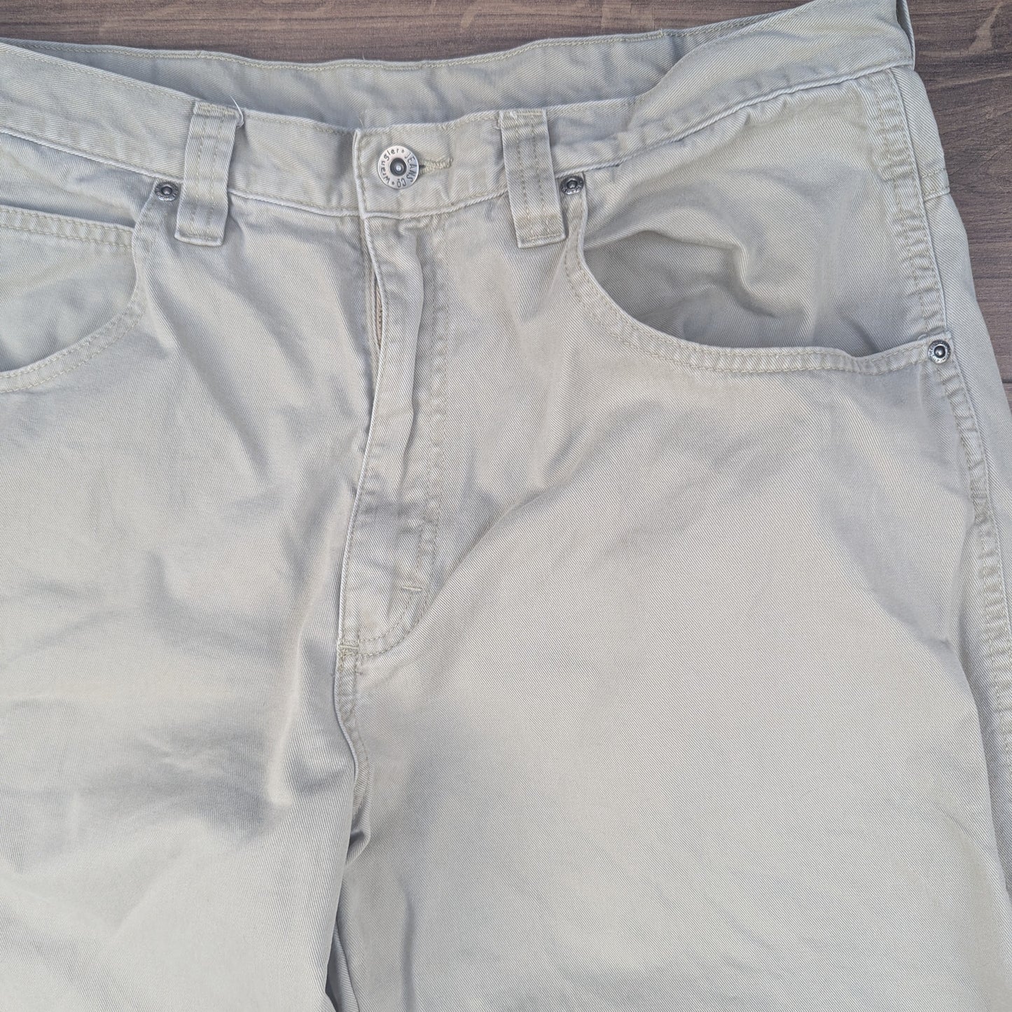 Beige Vintage Wrangler Jeans Straight Leg Carpenter Cargo Jeans Trousers W34 L30