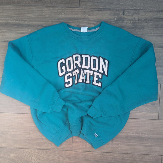 Green Vintage Gordon State USA College Sweatshirt Size XL