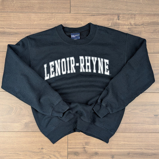 Black Vintage 00's Lenoir-Rhyne USA College Sweatshirt Size S