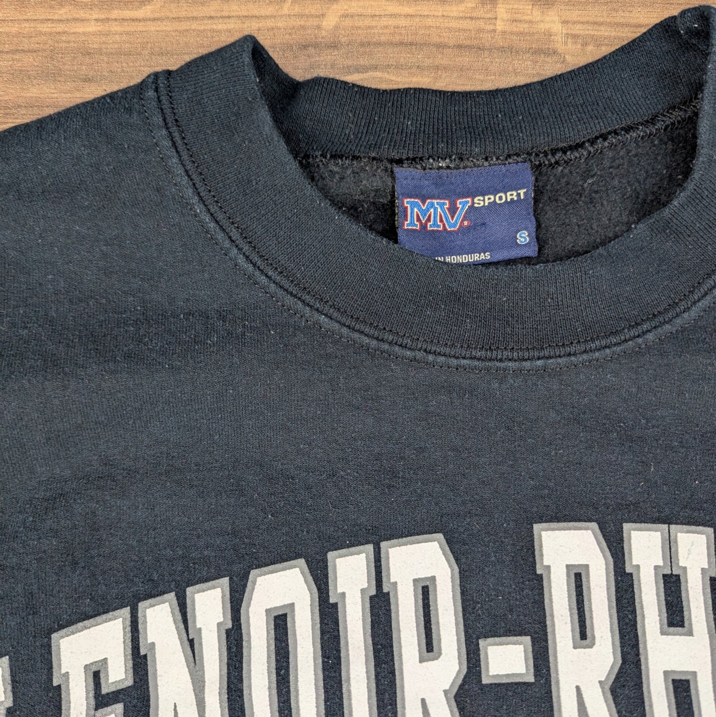 Black Vintage 00's Lenoir-Rhyne USA College Sweatshirt Size S