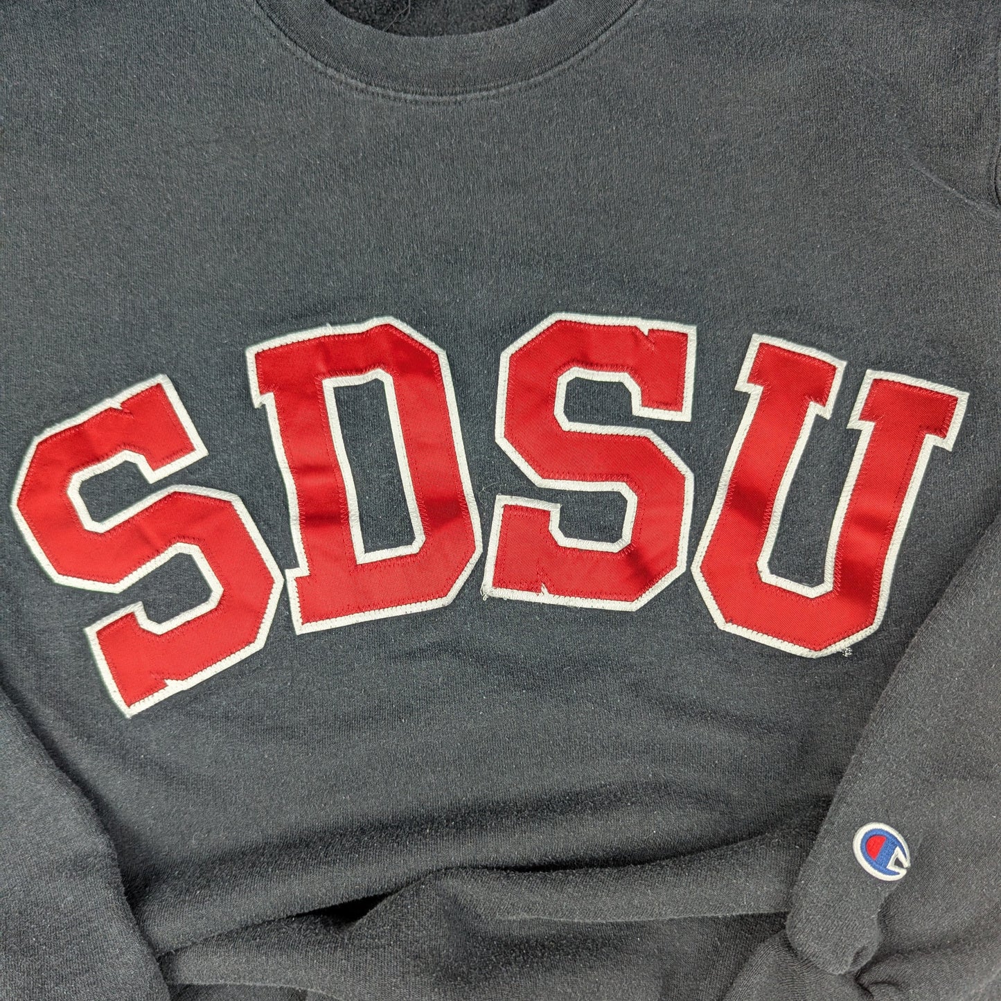Black Vintage Champion SDSU College USA Sweatshirt Size M