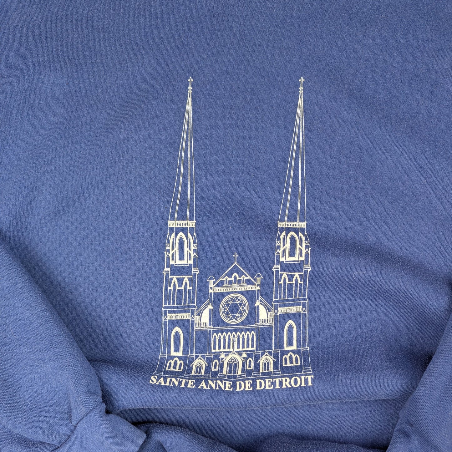 Lee Blue Vintage 90's St Anne's Detroit USA Heavyweight Sweatshirt Size XL