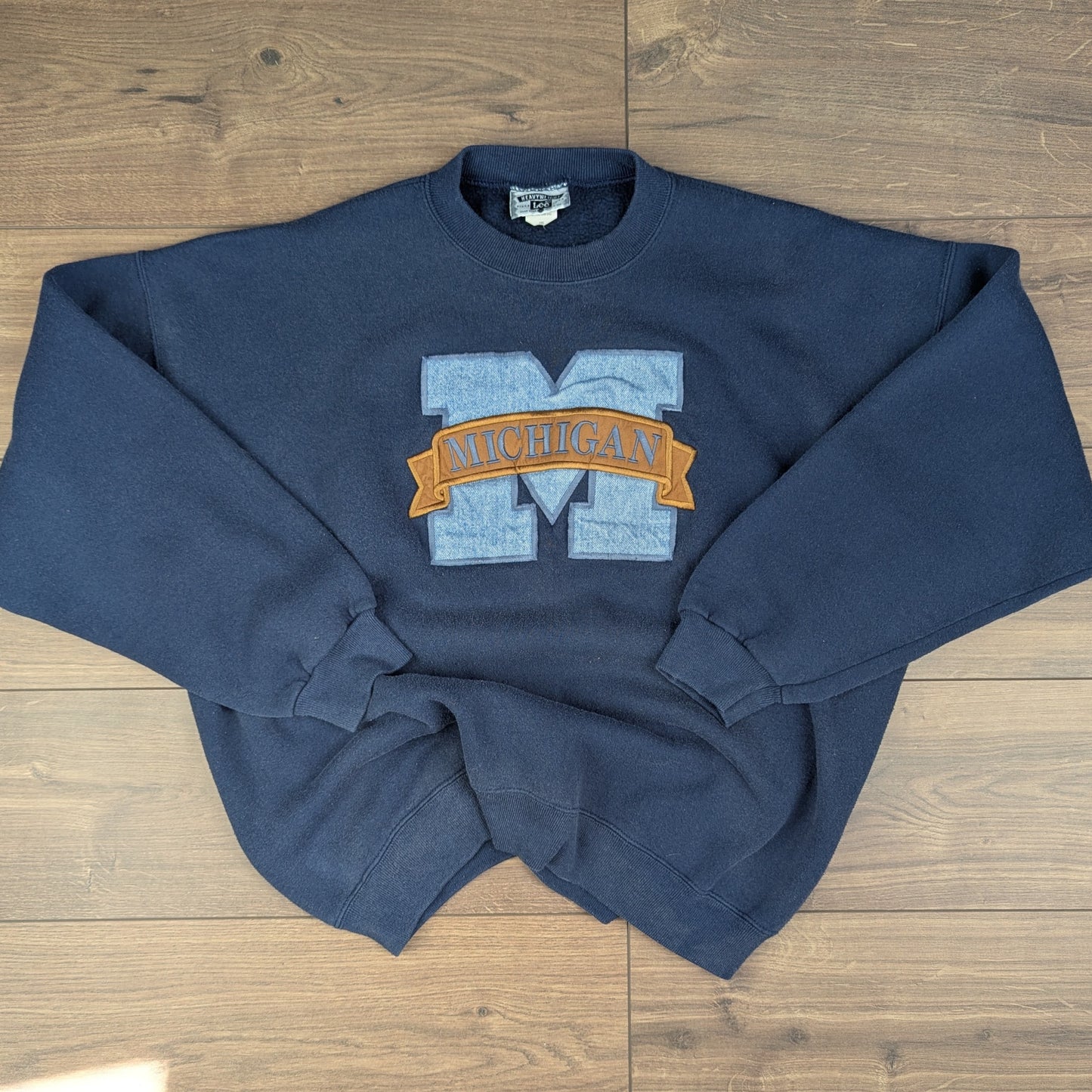 Lee Vintage 90's Michigan Embroidered Heavyweight USA Sweatshirt Size 2XL