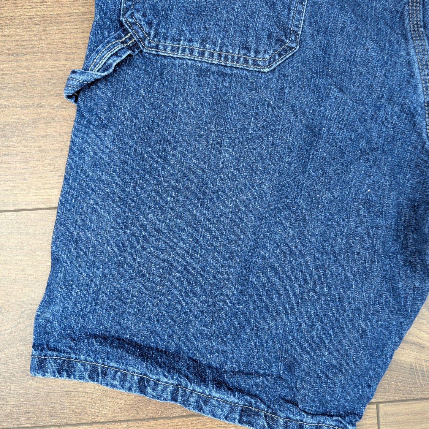 Blue Vintage Wrangler Carpenter Cargo Utility Hip-Hop Baggy Denim Shorts W36
