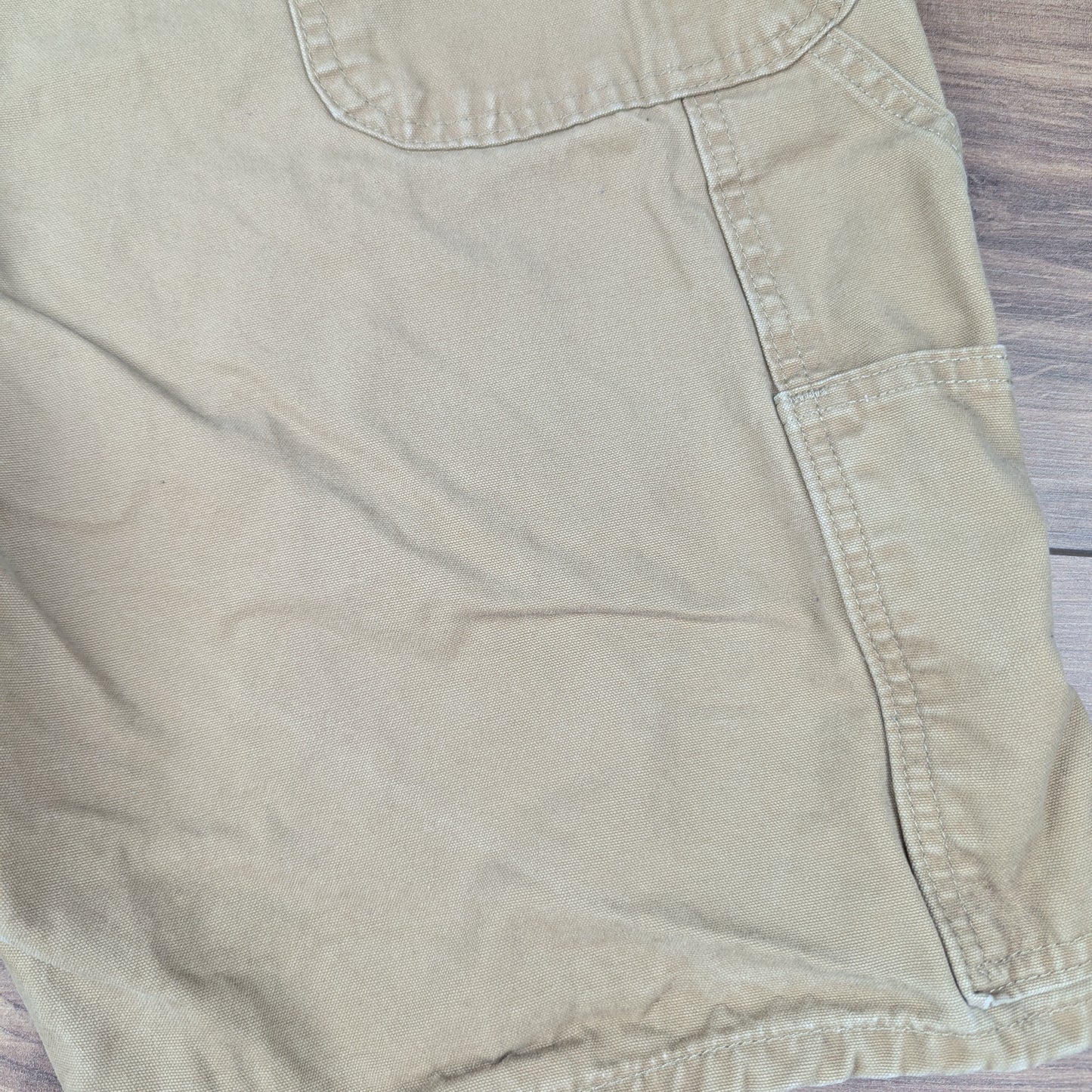 Brown Tan Vintage Wrangler Carpenter Cargo Utility Shorts Jorts W36