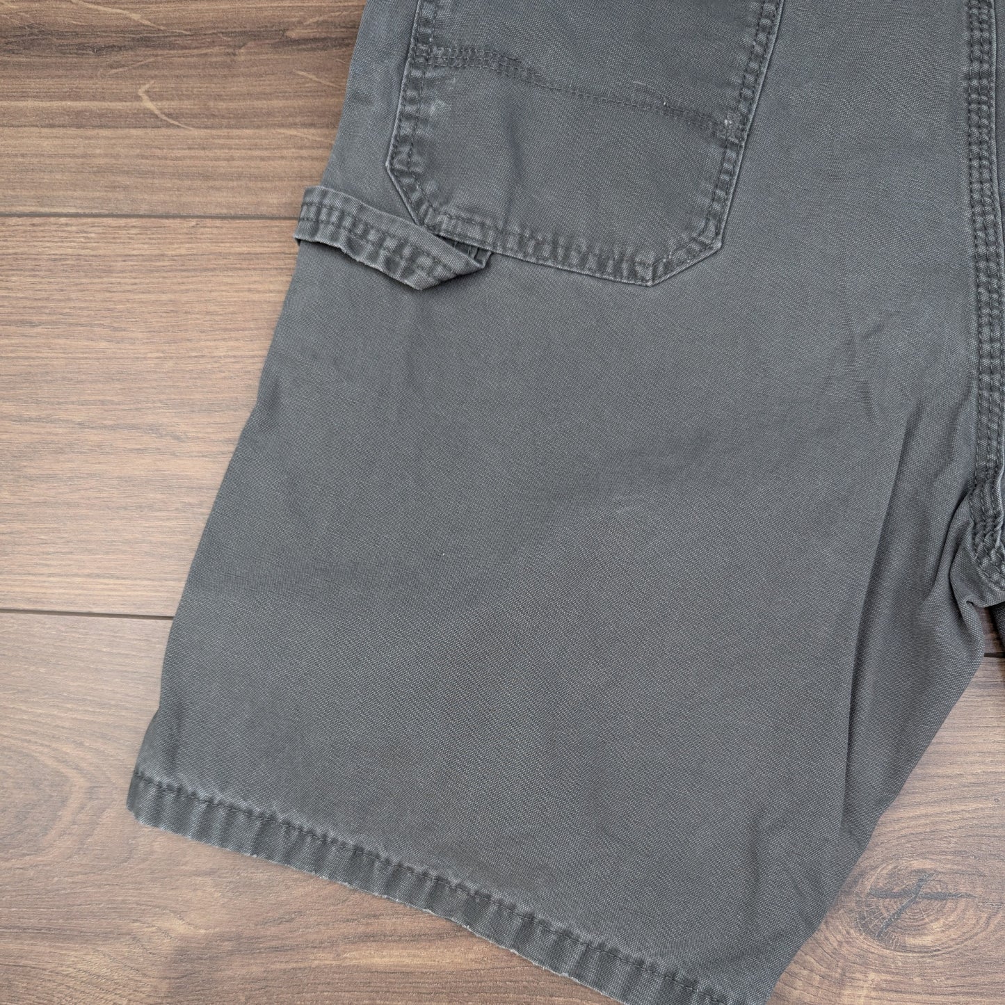 Grey Vintage Wrangler Carpenter Cargo Utility Shorts W36