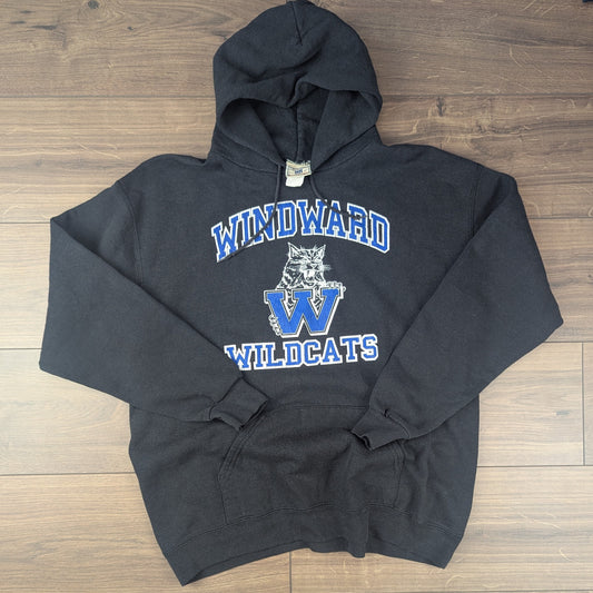 Vintage Lee Heavyweight Windward Wildcats Black Graphic Sweatshirt Size L