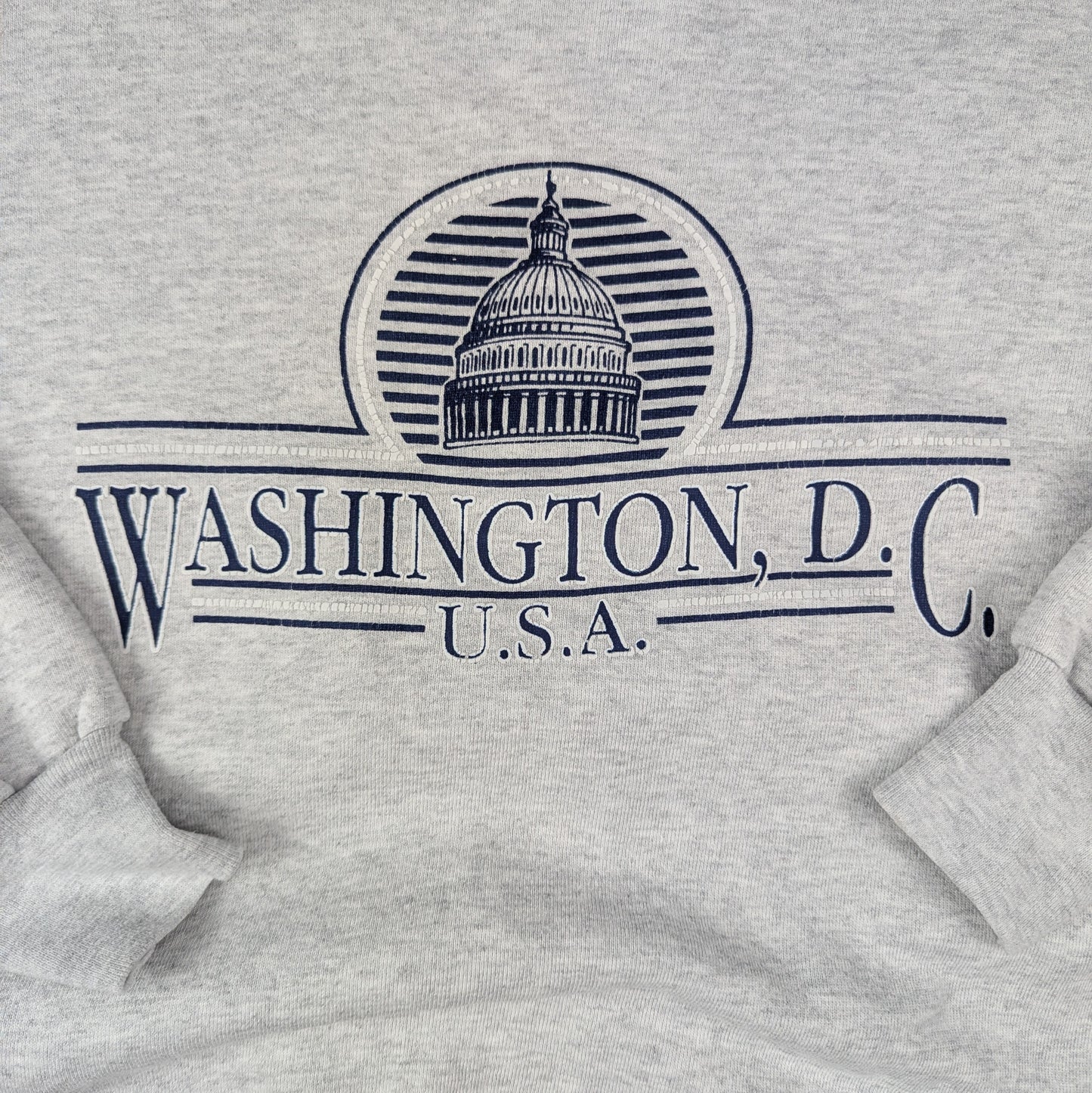 90's Vintage Washington D.C Heavyweight Grey Sweatshirt Size XL