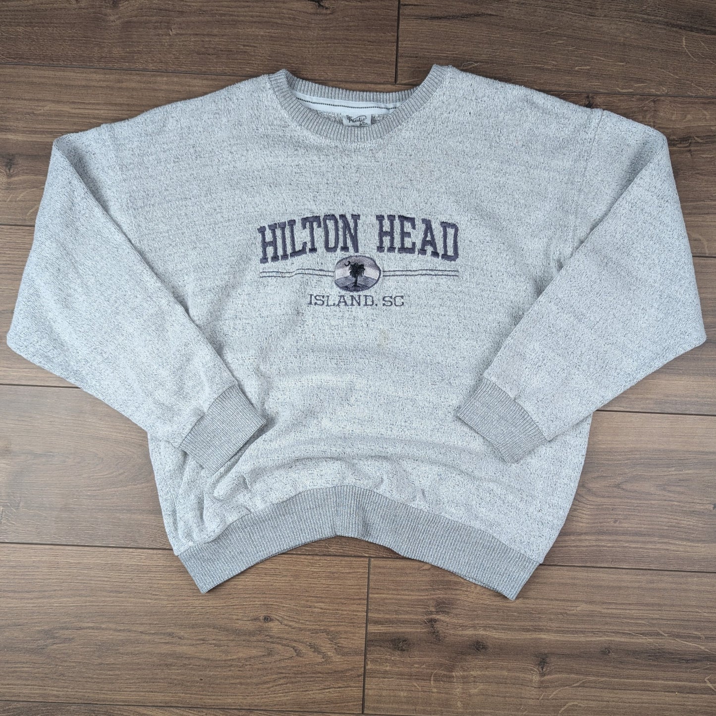 Grey Hilton Head Island Vintage Towelling Sweatshirt Size L