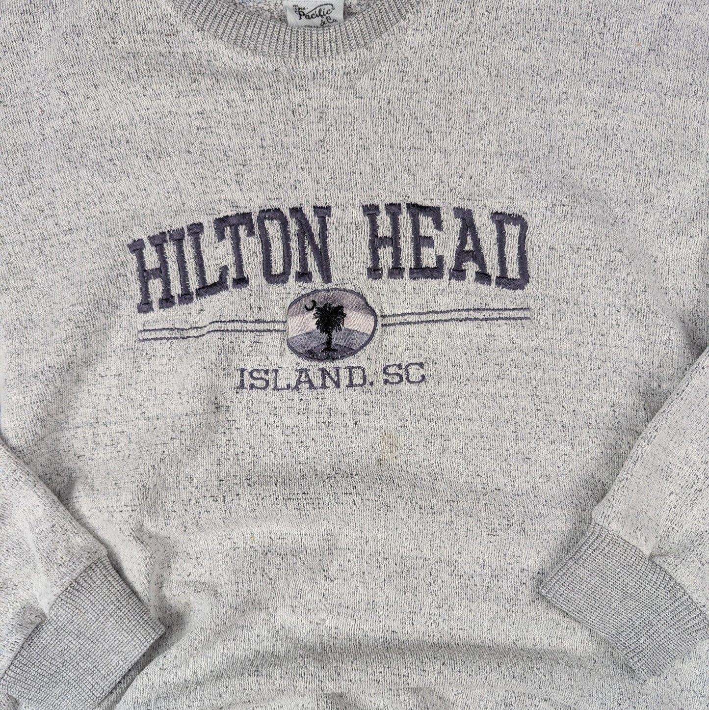 Grey Hilton Head Island Vintage Towelling Sweatshirt Size L