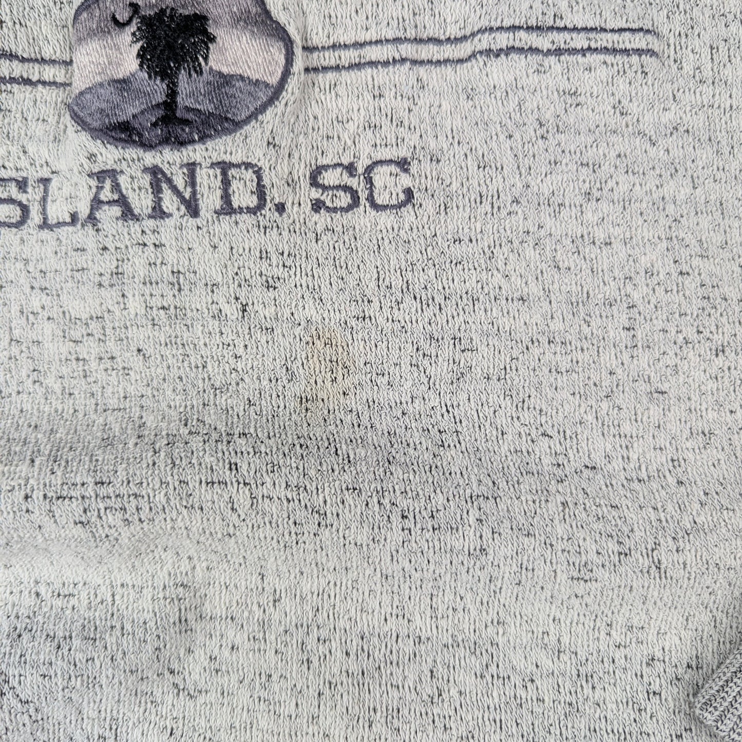 Grey Hilton Head Island Vintage Towelling Sweatshirt Size L