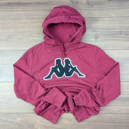 Vintage Burgundy Red Kappa Logo Hoodie Men's M