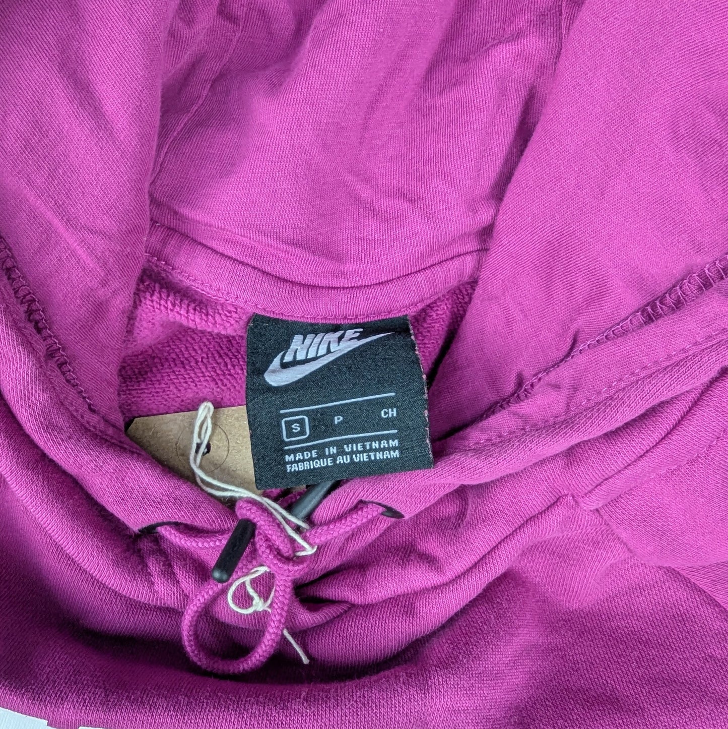 Purple Nike Swoosh Spellout Logo Graphic Hoodie Women's S