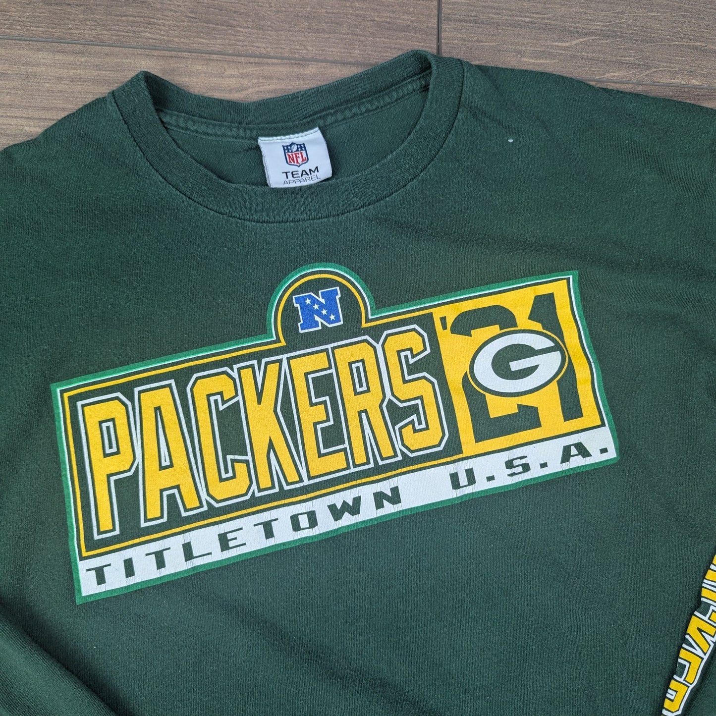 Green NFL Green Bay Packers Long Sleeve T-Shirt Size XL