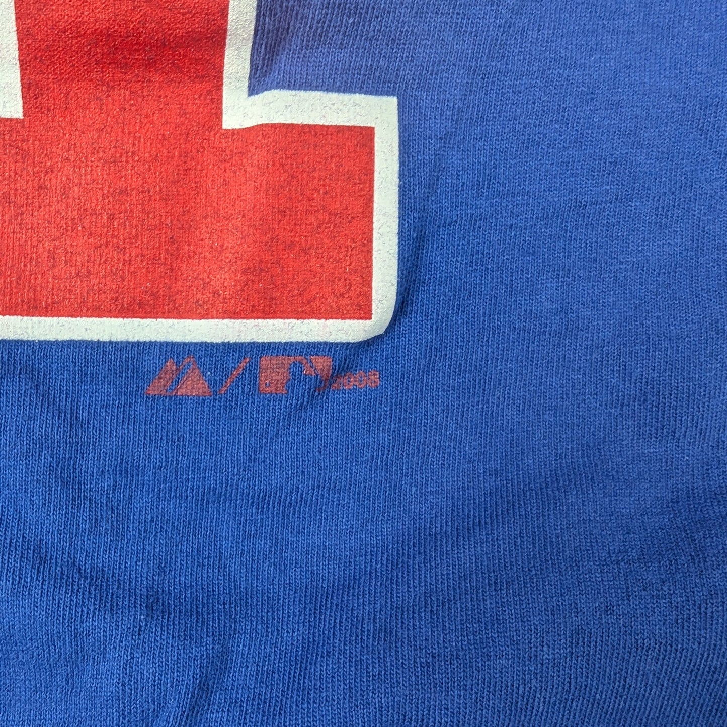 Blue Majestic Fukudome Chicago Cubs MLB Baseball T-shirt Size M