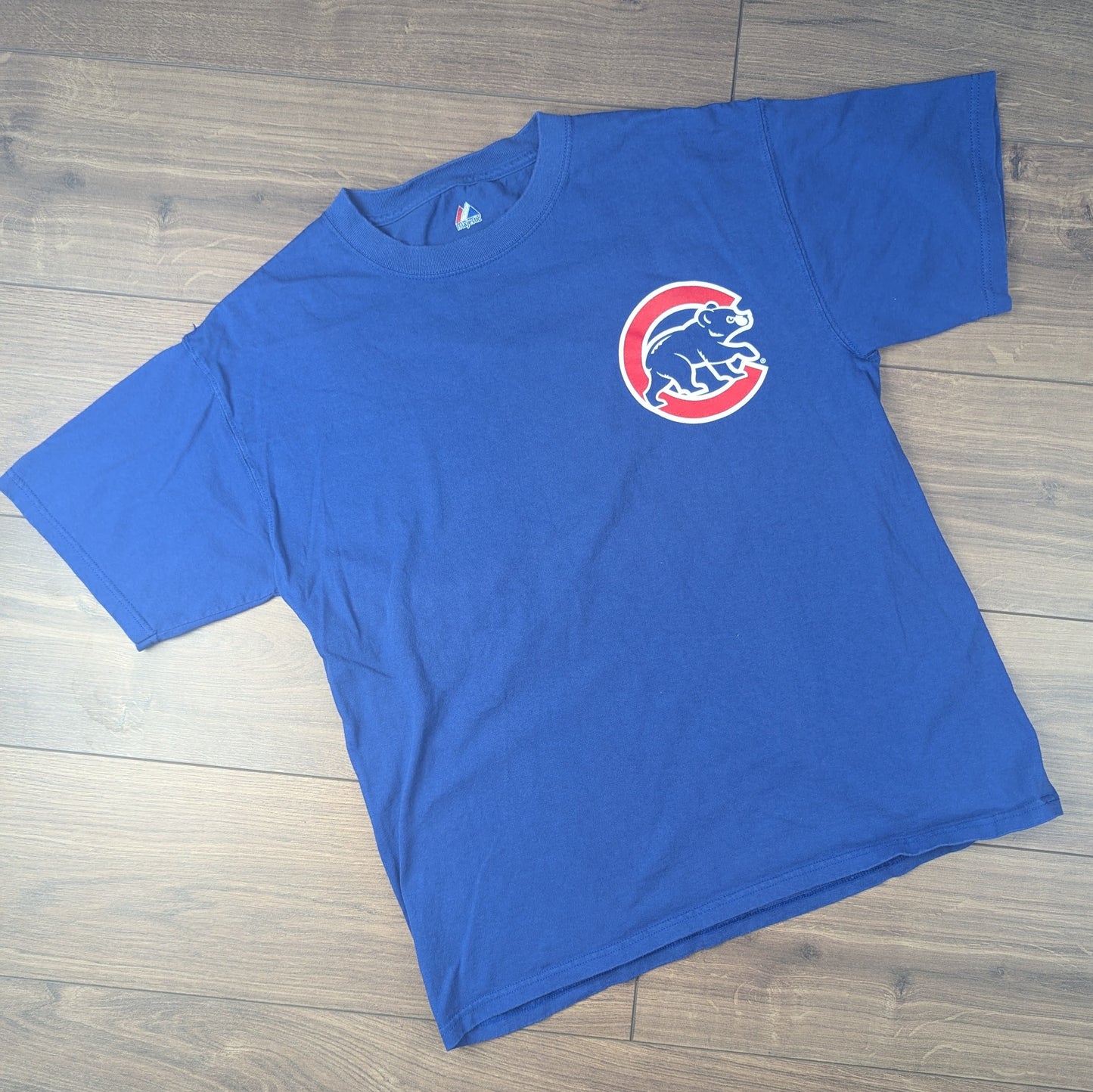 Blue Majestic Fukudome Chicago Cubs MLB Baseball T-shirt Size M
