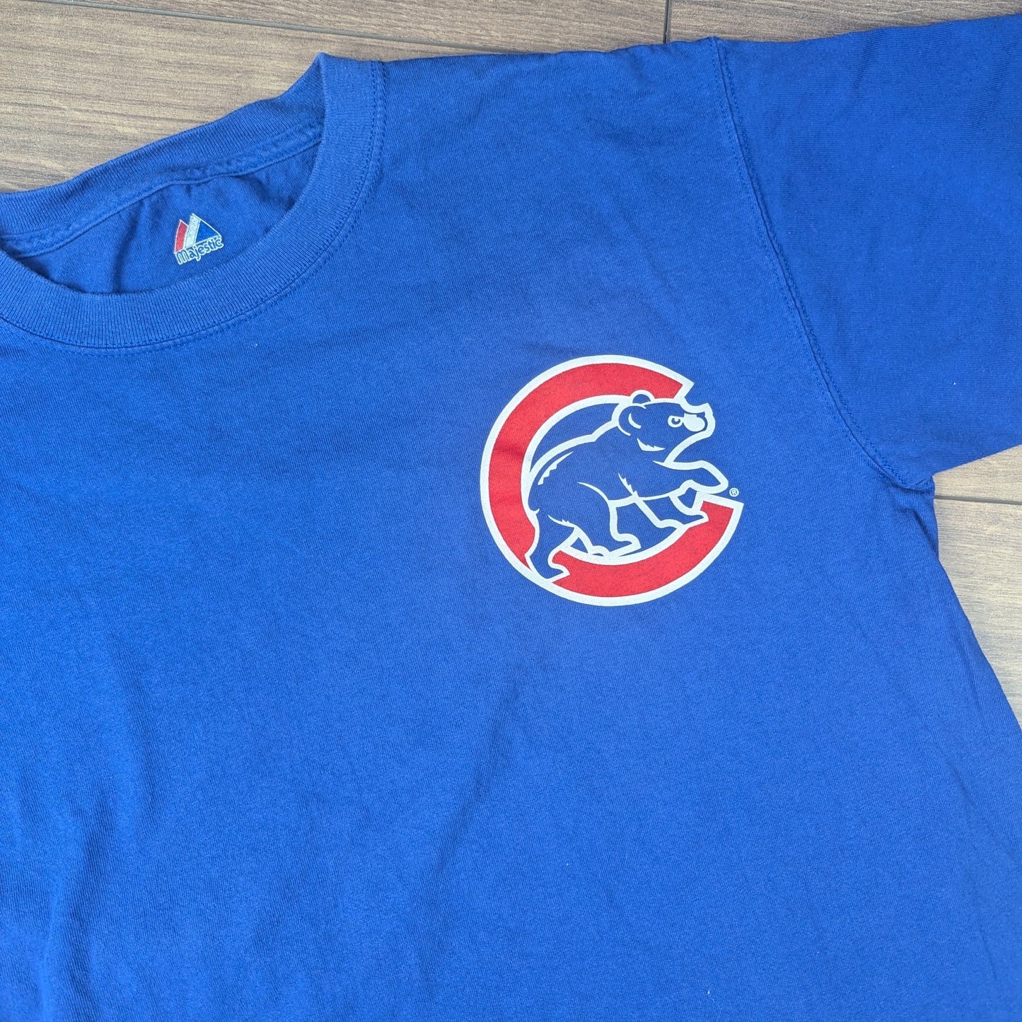 Blue Majestic Fukudome Chicago Cubs MLB Baseball T-shirt Size M