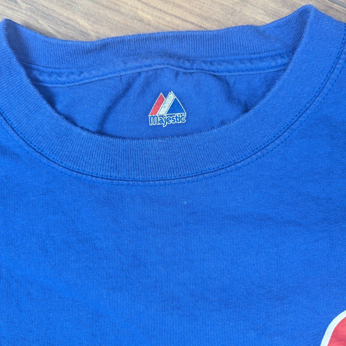 Blue Majestic Fukudome Chicago Cubs MLB Baseball T-shirt Size M