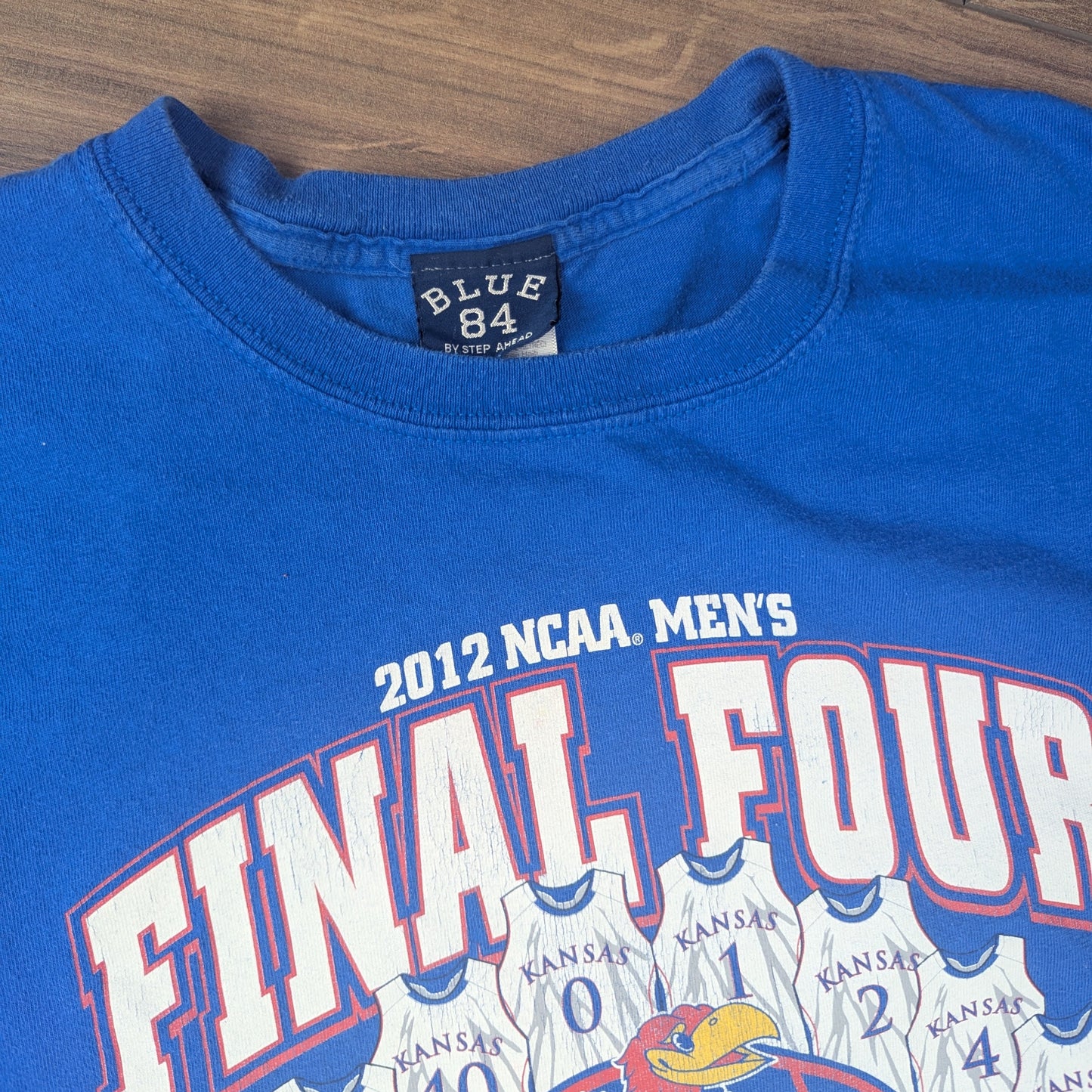 Blue 2012 NCAA Final Four Kansas Basketball New Orleans T-Shirt Size L