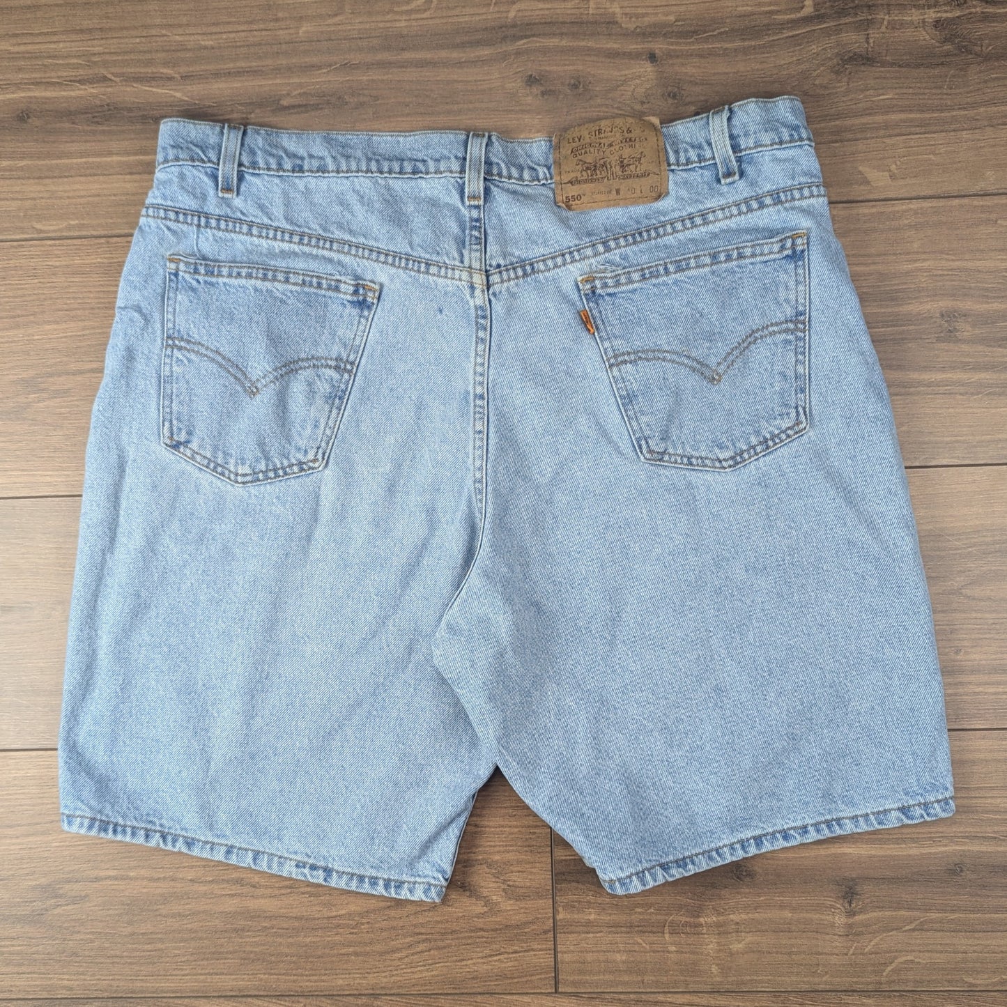 Blue Light Wash Vintage Levi's 550 Denim Jorts Jean Shorts Relaxed Fit W40