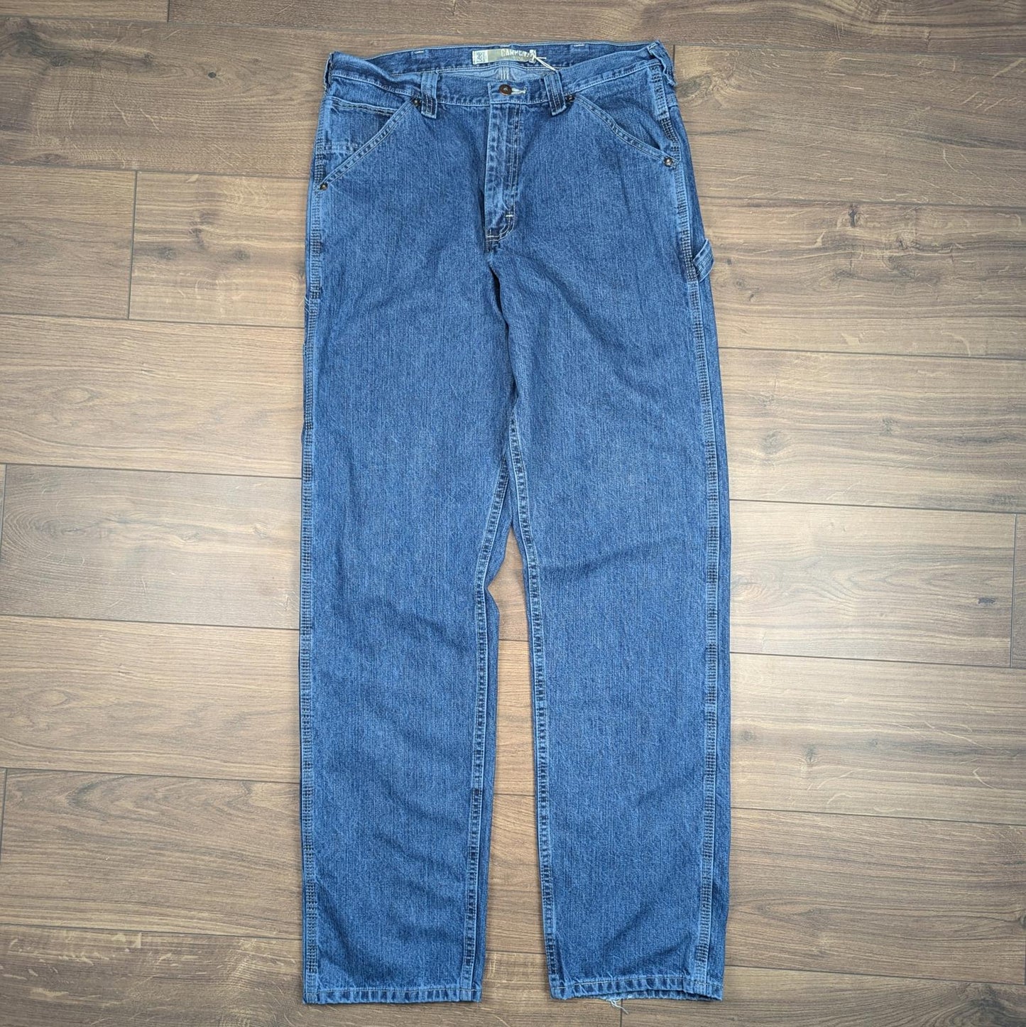 Blue Vintage Lee Jeans Baggy Carpenter Hip-Hop Skater Straight Leg W34 L36