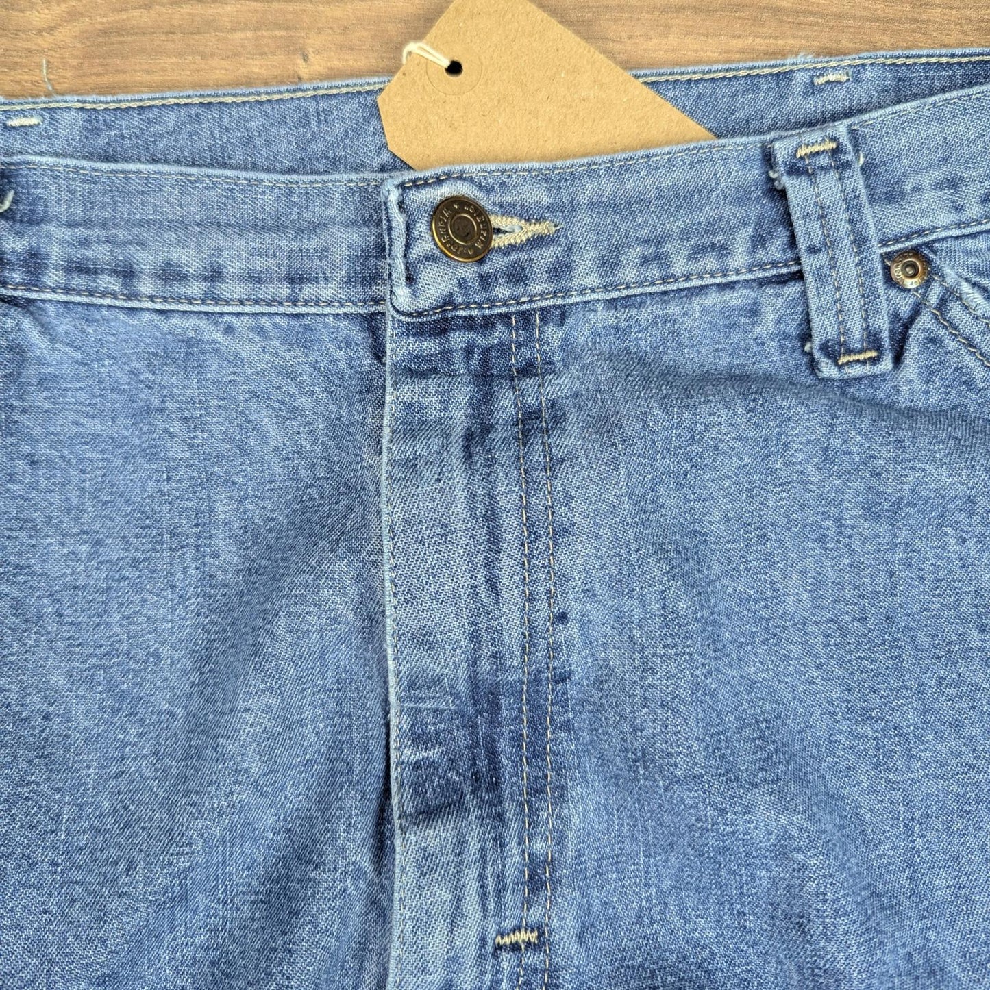 Blue Vintage Wrangler Jeans Baggy Carpenter Hip-Hop Skater Straight Leg W36 L32