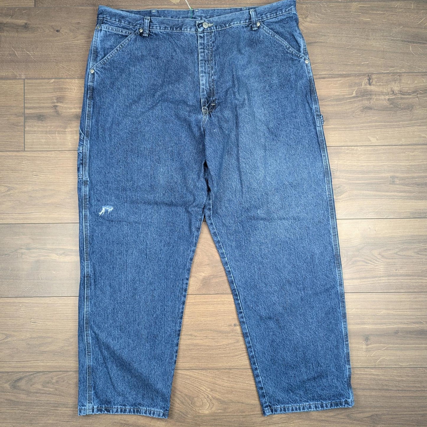 Blue Vintage Wrangler Carpenter Jeans Baggy Hip-Hop Skater Straight Leg W42 L30