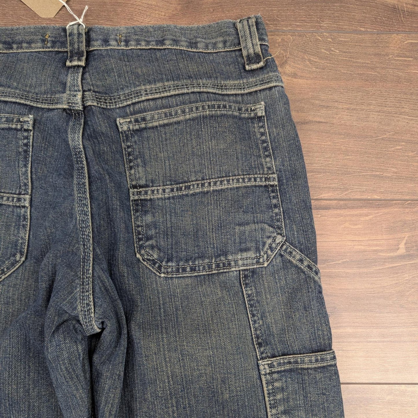 Black Vintage Lee Dungarees Carpenter Jeans Baggy Hip-Hop Skater W32 L32