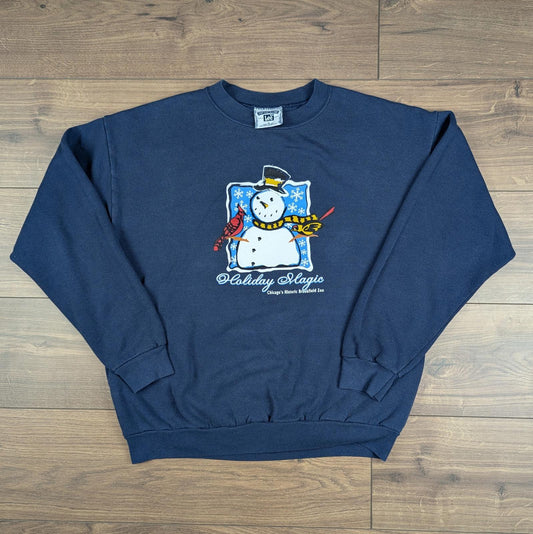 90s Vintage Lee Snowman Holiday Magic Christmas Jumper Sweatshirt Size L