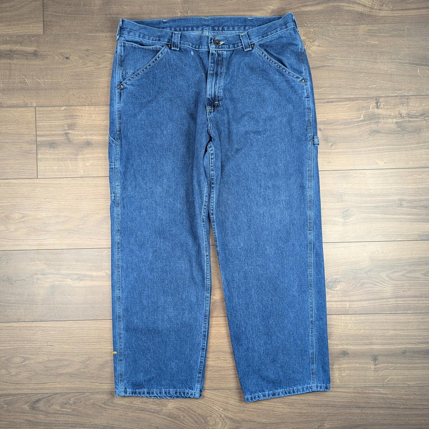 Blue Lee Dungarees Jeans Vintage 90's Baggy Carpenter Jeans Hip Hop Skater W38 L30